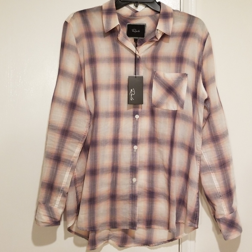 💕RAILS💕 Plaid Long Sleeve Button Down Shirt Large NWT